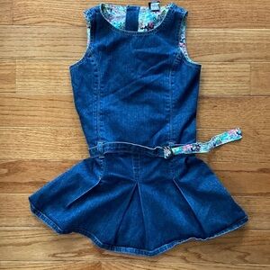 Gap Kids denim jumper dress size small (6/7)